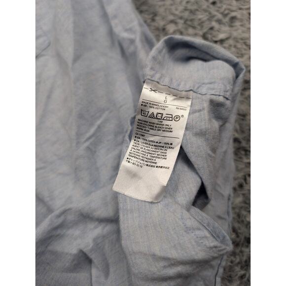 Banana Republic Shirt Men Large Blue Classiccore Preppy Standard Fit Casual - Picture 5 of 7